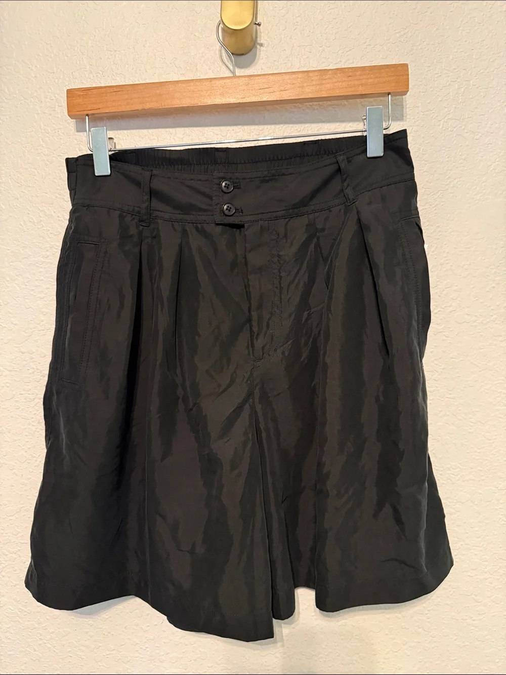 Anthropologie High-Waist Black Tailored Shorts